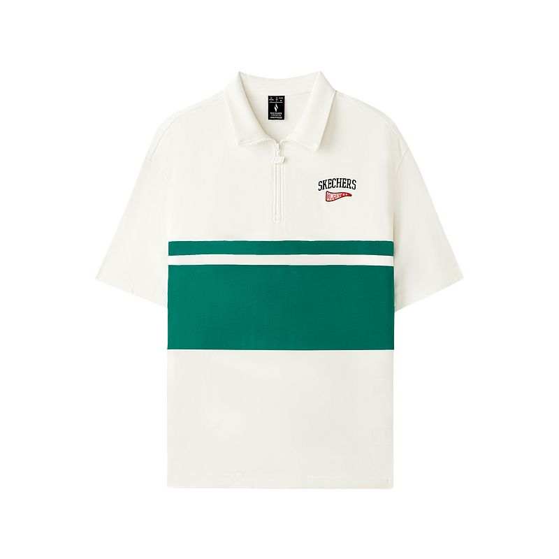 Skechers SS25 Polo Shirt Unisex Marshmallow White
