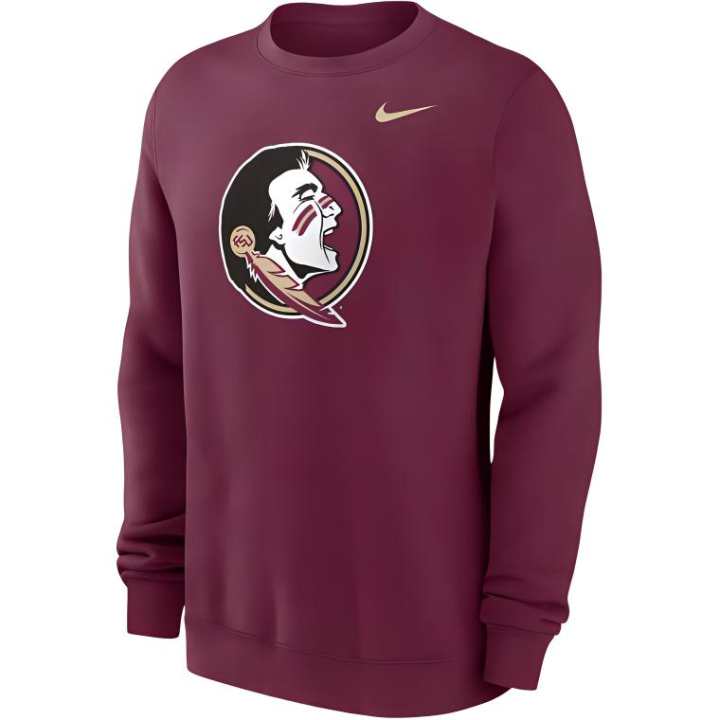 Nike Nike Florida State Seminoles Primetime Evergreen Logo Men's Nike College Pullover Crew