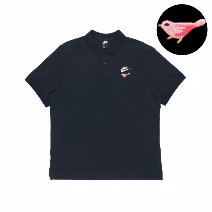 Nike Nike Polo Shirts Unisex Black Polo Collar Moderate Straight Fit