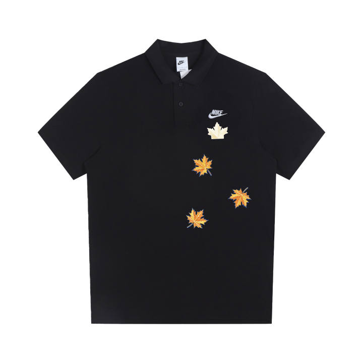 Nike Nike Polo Shirts Unisex Black Polo Collar Moderate Straight Fit