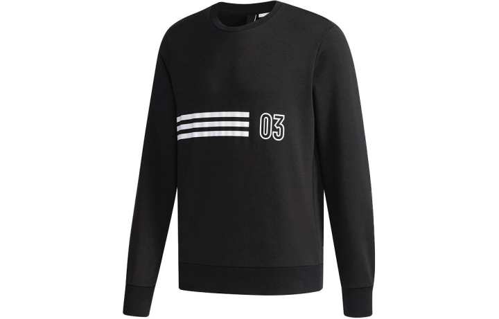 Adidas Adidas Sweatshirts Men's Black Crew Neck Moderate Regular