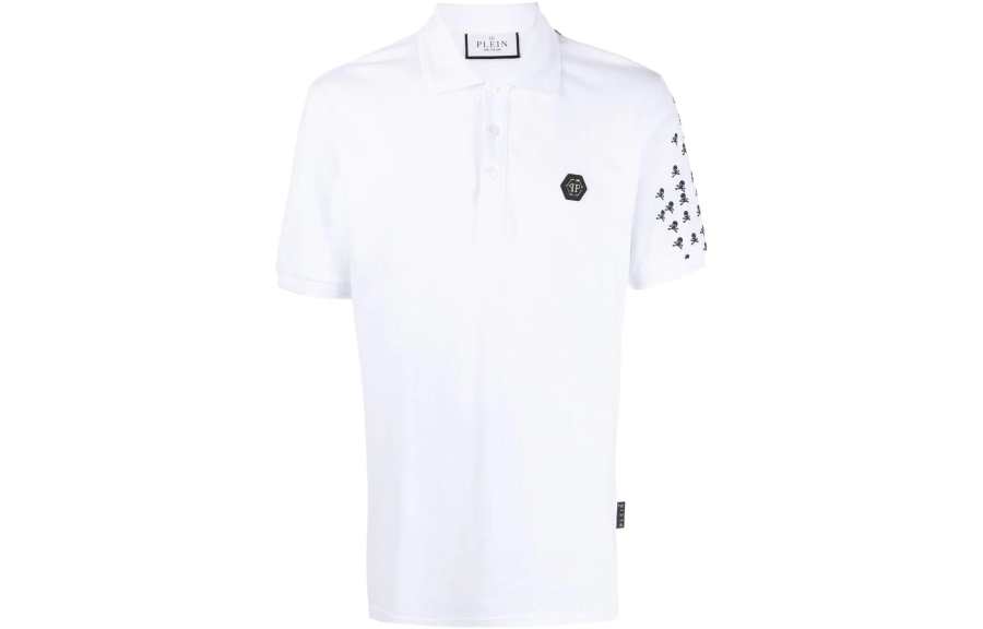 Philipp Plein Skull and Bones cotton polo shirt