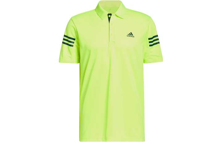 Adidas Adidas Polo Shirts Men's Lime Green Polo Collar Moderate Straight Fit