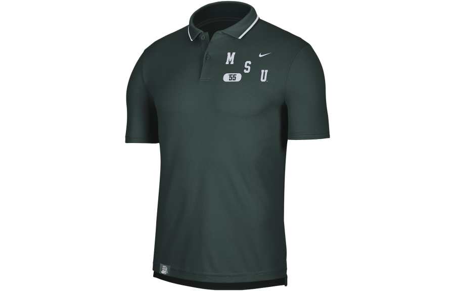 Nike Nike Polo Shirts Men's Green Polo Collar Moderate Straight Fit