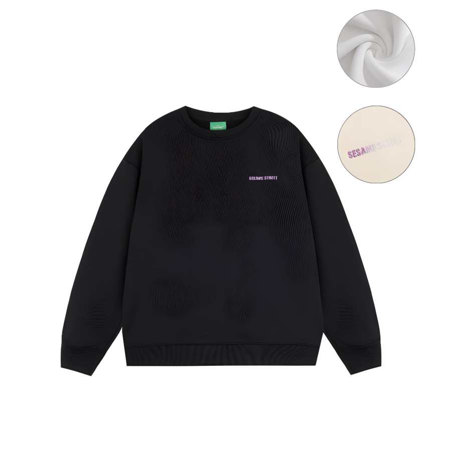 SESAME STREET Sweatshirt Thickened And Fleece Lined Unisex