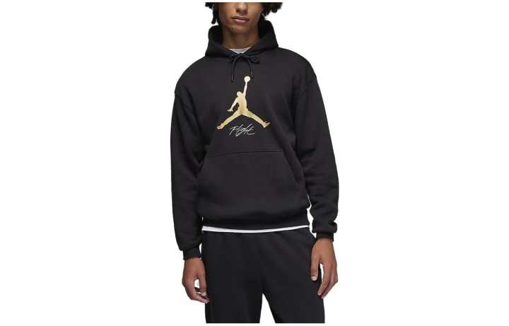Jordan Jordan Sweatshirts Men's Black Hooded Moderate Regular