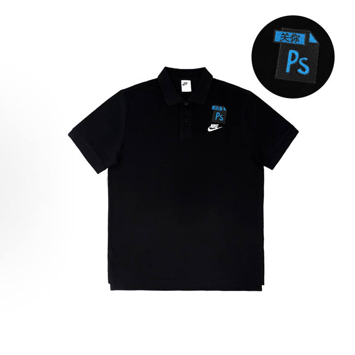 Nike Nike Polo Shirts Unisex Black Polo Collar Moderate Straight Fit