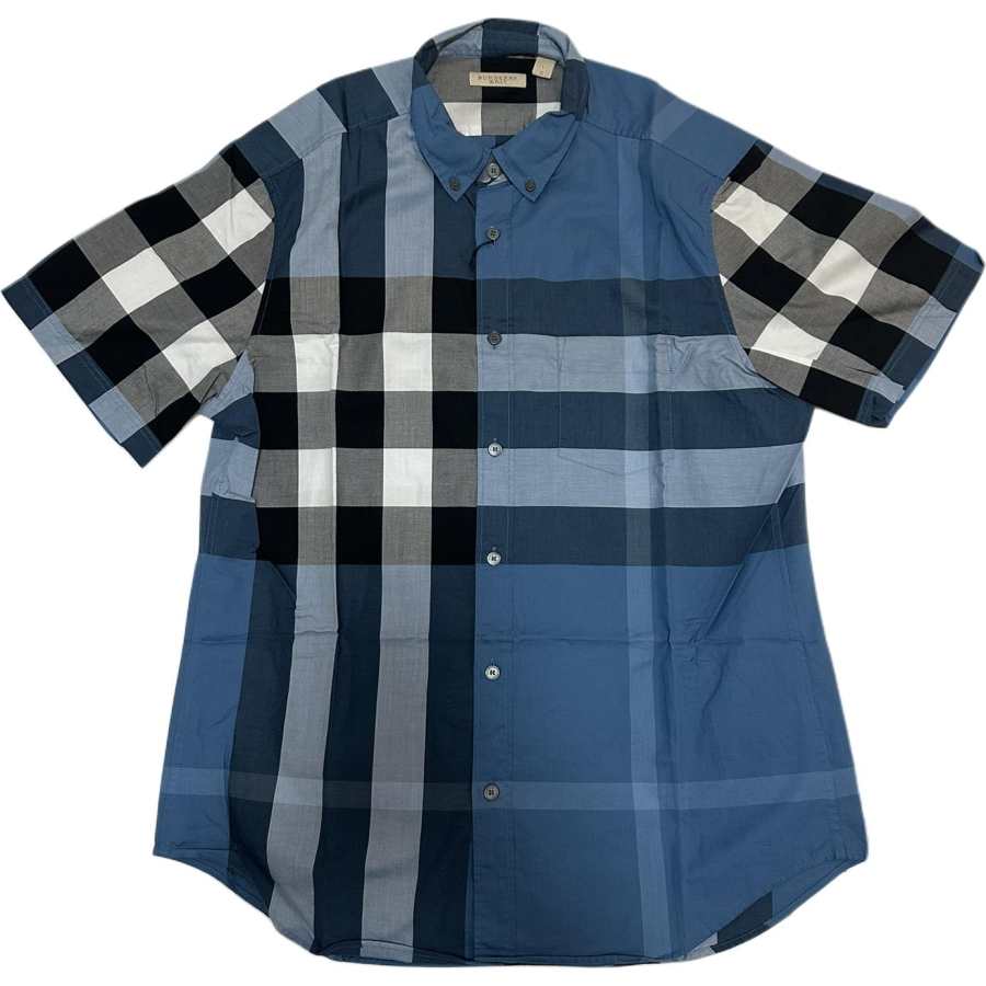 Burberry Shirts Men's Blue Lapel Moderate Other