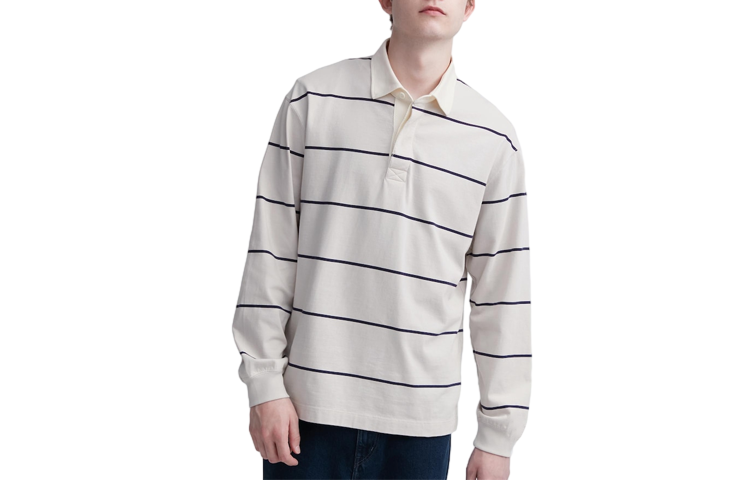 UNIQLO Polo Shirt Unisex Light Beige