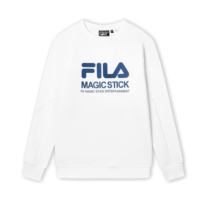 FILA Sweatshirts Men's Standard White Crew Neck Moderate Regular