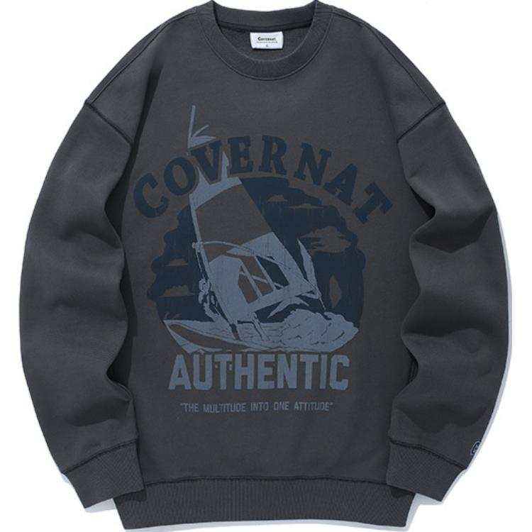 COVERNAT COVERNAT Sweatshirt Fall Unisex Charcoal Gray