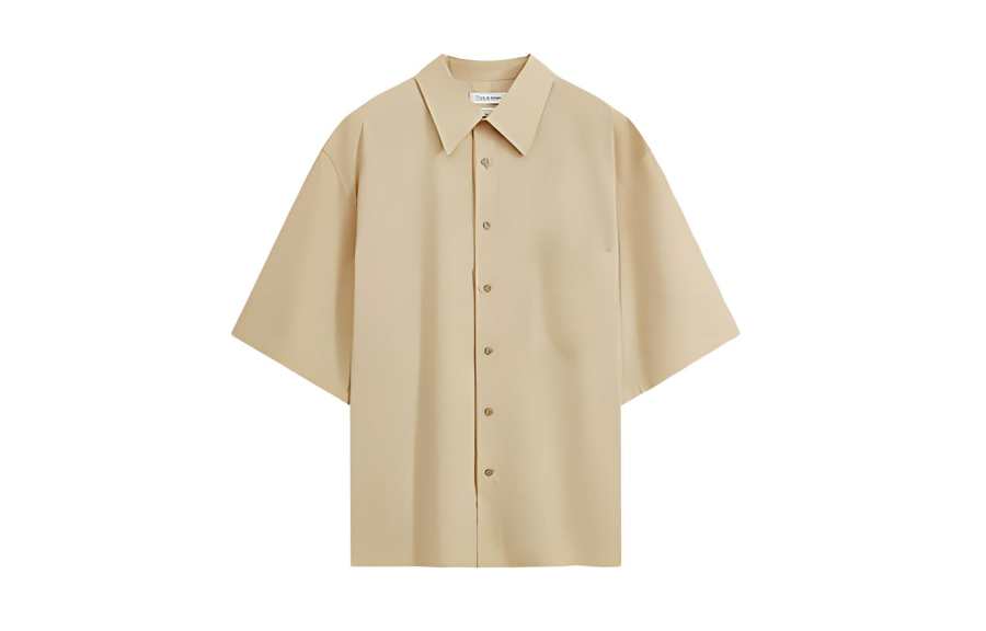 Calvin Klein Shirts Men's Khaki Pointed Collar Moderate Shirt
