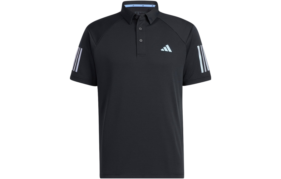 Adidas Adidas Polo Shirts Men's Black Polo Collar Moderate Straight Fit