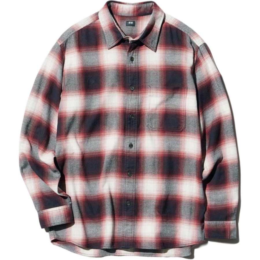 UNIQLO Shirts Unisex Red Lapel Moderate Other