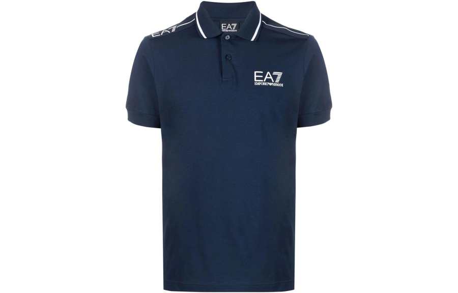 EMPORIO ARMANI EA7 SS23 Polo Shirt Men's Marine Blue