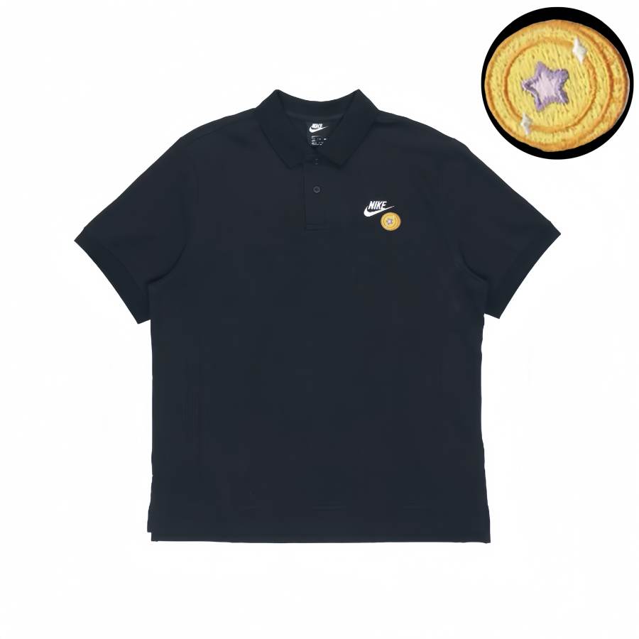 Nike Nike Polo Shirts Unisex Black Polo Collar Moderate Straight Fit