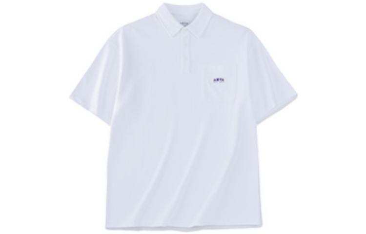 ANTA Life Collection Polo Shirts Men's Snowflake White Polo Collar Moderate Straight Fit