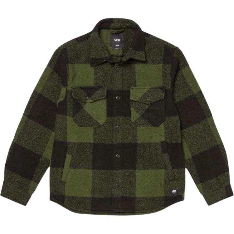 Vans Vans Shirts Men's Green Lapel Moderate Other