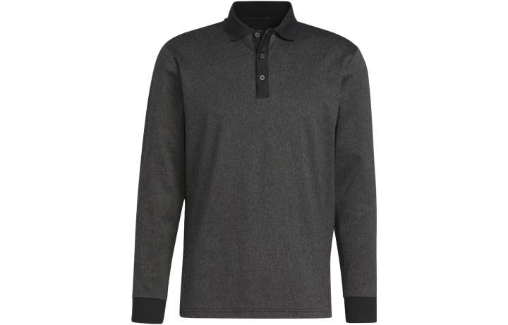 Adidas Adidas Essentials Heathered Long Sleeve Polo Shirt
