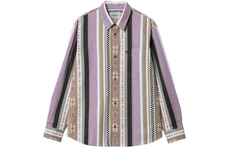 Carhartt WIP SS23 Frontier Series Shirts Men's Multicolor Lapel Moderate Shirt