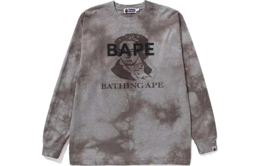 A BATHING APE Bape Tie Dye Bathing Ape L/S Tee