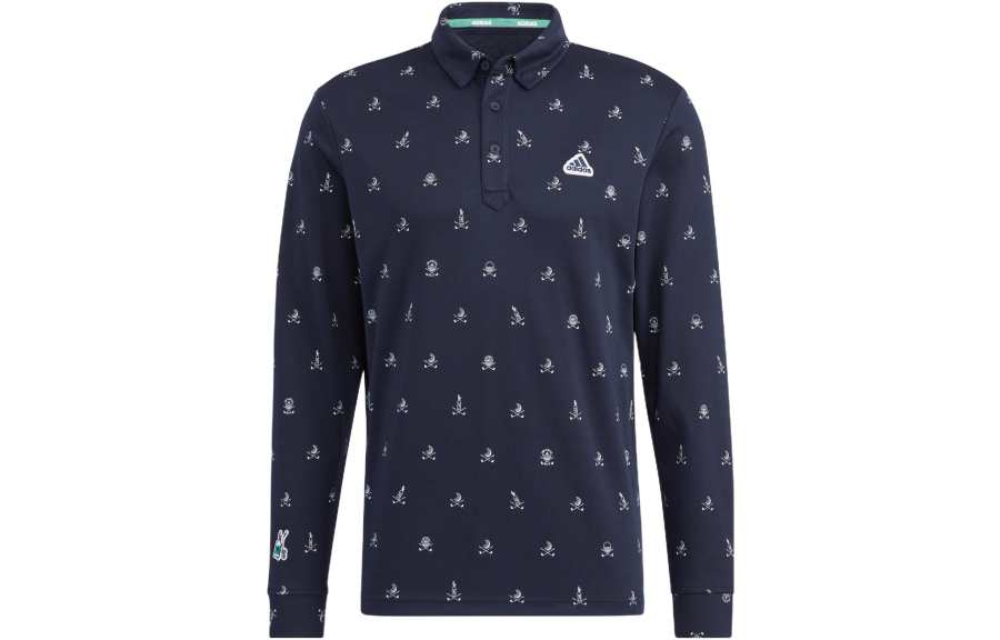 Adidas Adidas Polo Shirts Men's Ink Blue Polo Collar Moderate Straight Fit