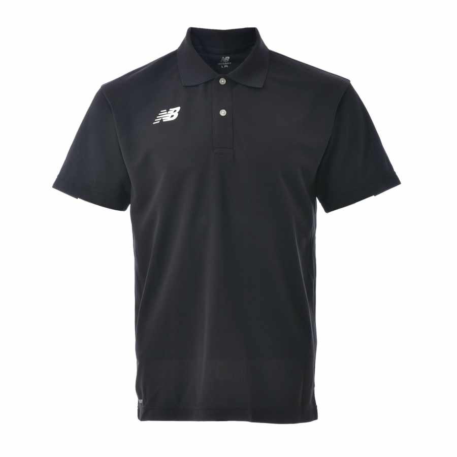 New Balance New Balance Polo Shirts Men's Black Polo Collar Moderate Straight Fit