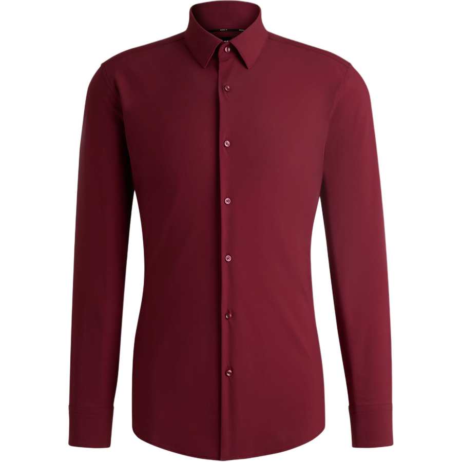 HUGO BOSS Shirts Men's Red Lapel Moderate Other