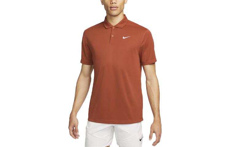 Nike Nike Polo Shirts Men's Orange Polo Collar Moderate Straight Fit