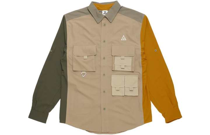 Nike Nike ACG Shirts Men's Coffee Lapel Moderate Shirt