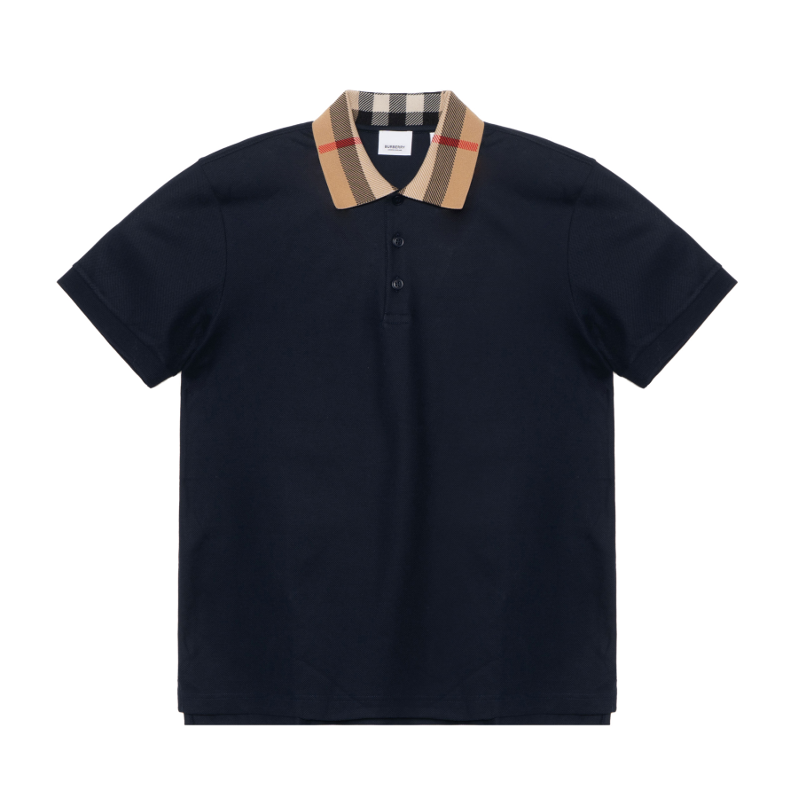 Burberry Polo con colletto a quadri