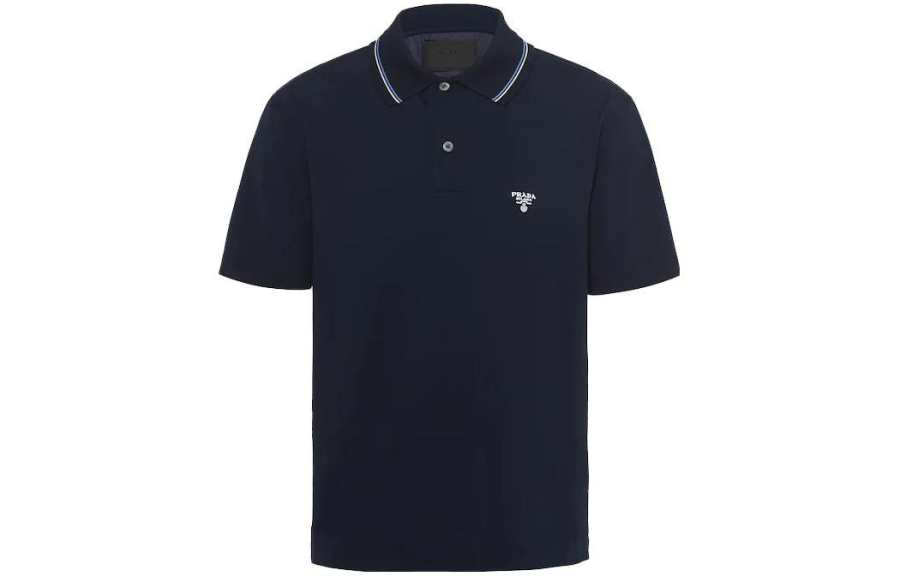 PRADA PRADA SS23 Polo Shirt Men's Marine Blue
