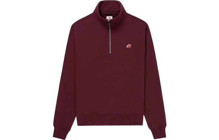 New Balance New Balance Made In USA Sweatshirts Men's Red Stand Collar Moderate Regular