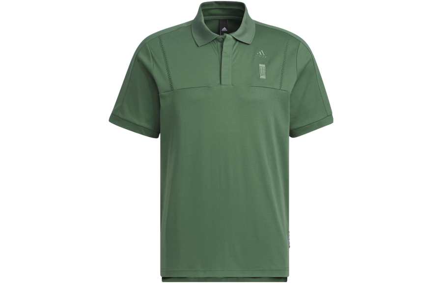 Adidas Adidas Wuji Series Polo Shirts Men's Oxidation Green Polo Collar Moderate Straight Fit