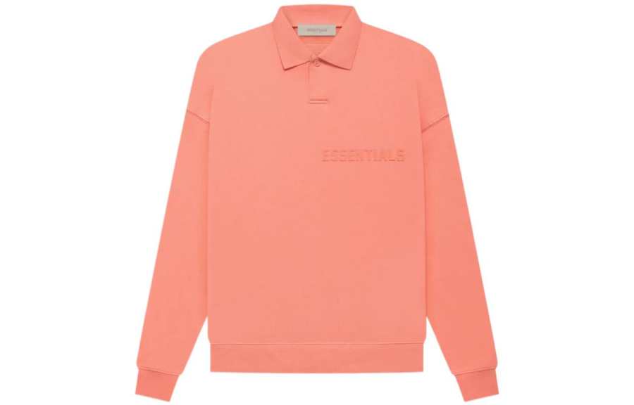 Fear Of God Essentials FW22 Polo Shirt Unisex Coral Red
