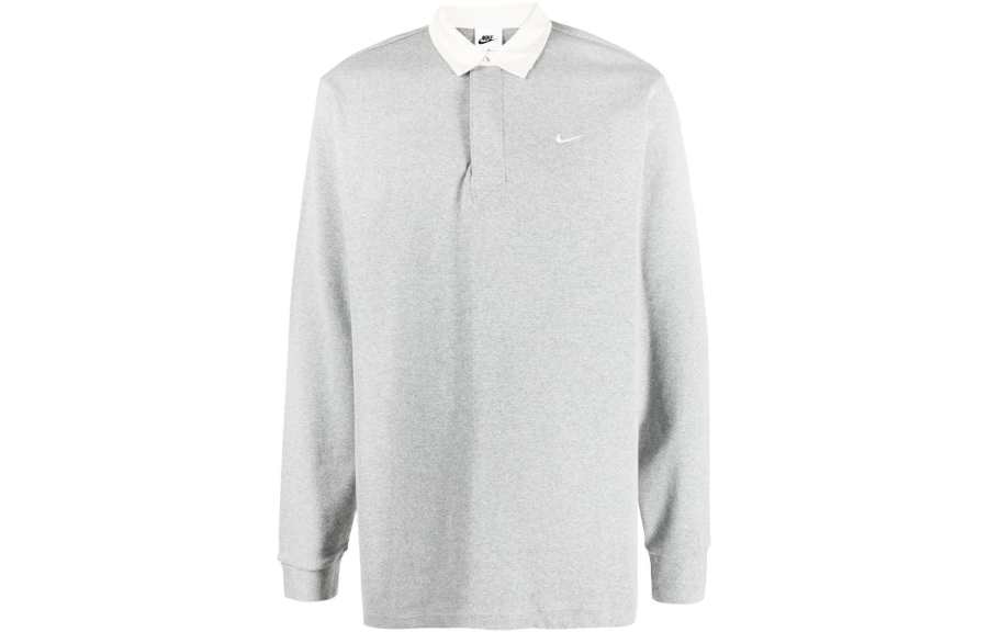 Nike Nike Polo Shirts Men's Gray Polo Collar Moderate Straight Fit