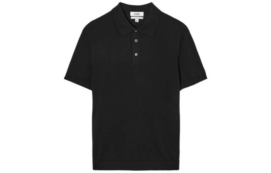 COS Polo Shirts Men's Black Polo Collar Moderate Other