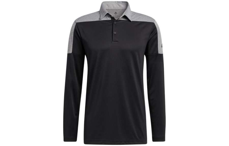 Adidas Adidas Polo Shirts Men's Black Polo Collar Moderate Straight Fit