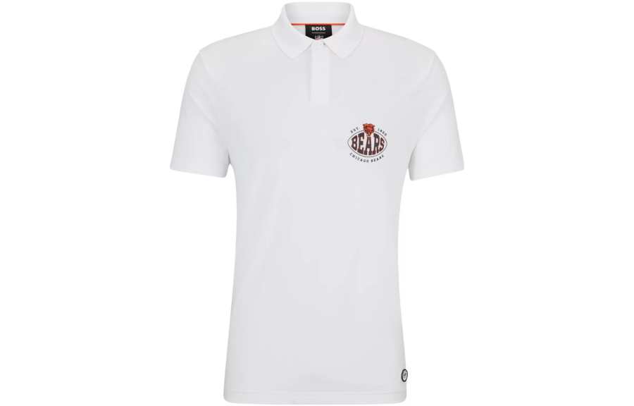 HUGO BOSS Cotton Piqué Polo Shirt With Collaborative Branding Polo Shirt Men's White
