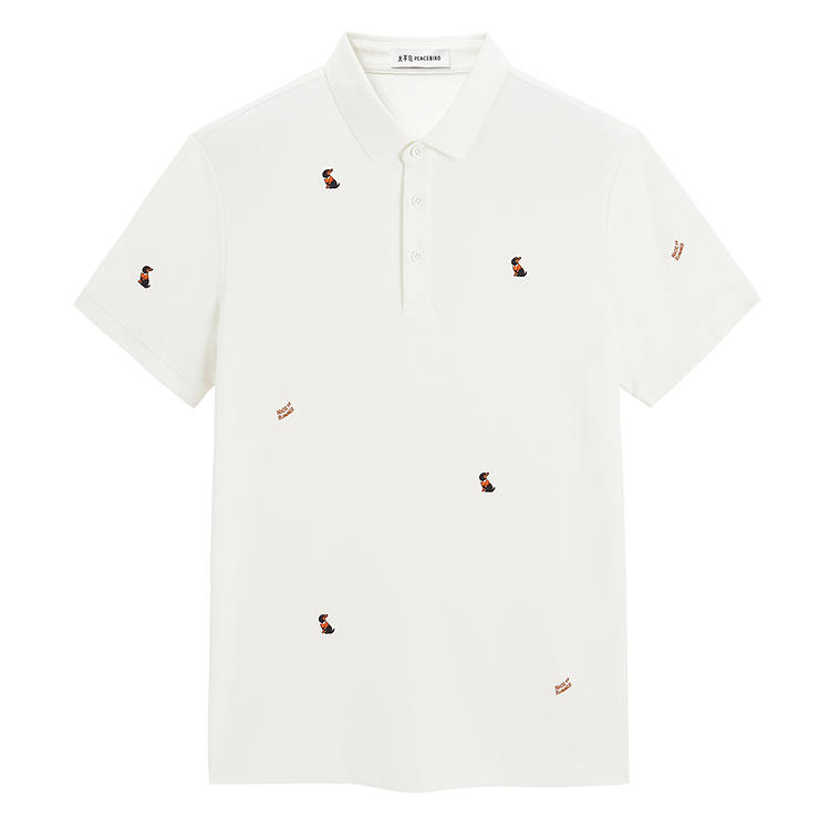 PEACEBIRD MEN Polo Shirts Men's Polo Collar Moderate Straight Fit