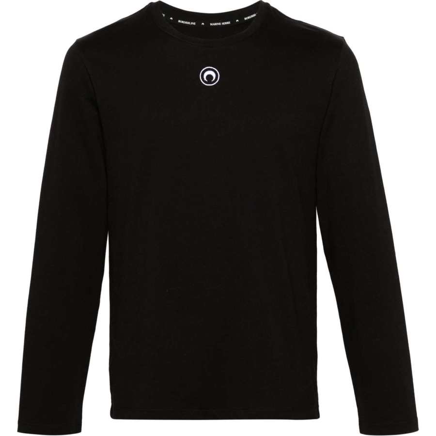 Marine Serre Logo Embroidered Long Sleeved T-Shirt