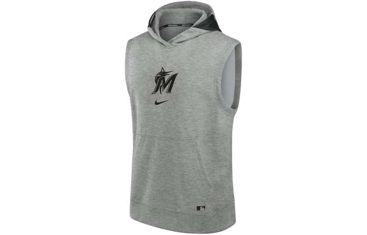 Nike Nike MLB Collaboration Miami Marlins Authentic Collection Early Work Sweatshirt Miami Marlins Men's Gray
