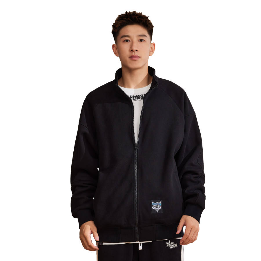 VEIDOORN Sweatshirts Unisex Stand Collar Thickened Cardigan