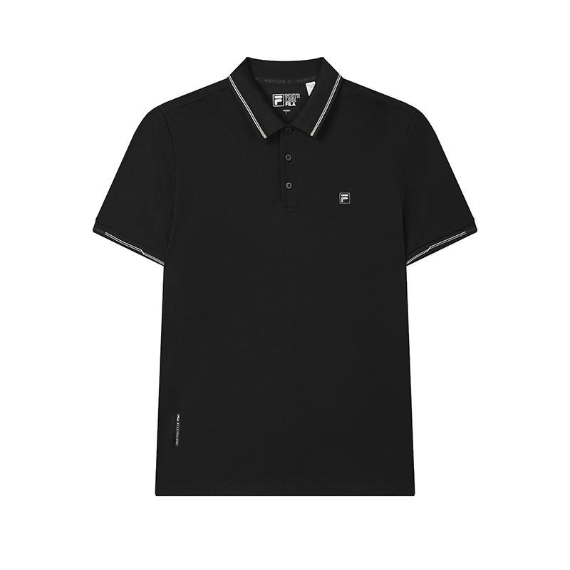 FILA WHITE Polo Shirt Men's Jet Black