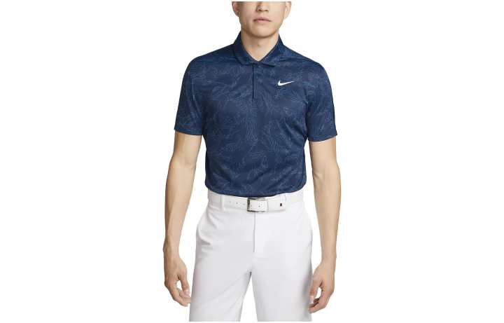 Nike Nike Polo Shirts Men's Midnight Marine Blue Polo Collar Moderate Straight Fit