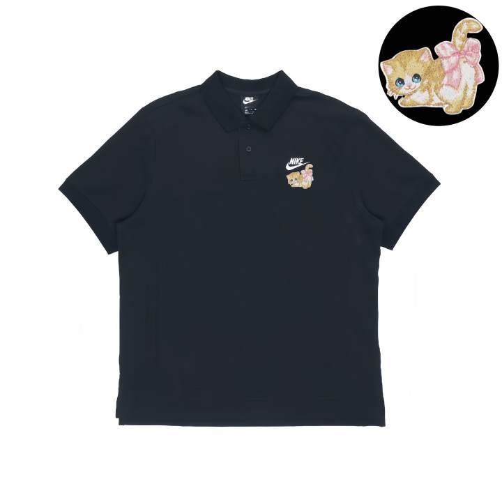 Nike Nike Polo Shirts Unisex Black Polo Collar Moderate Straight Fit