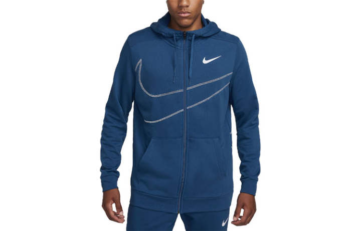 Nike Nike Sweatshirts Men's Blue Hooded Moderate Regular