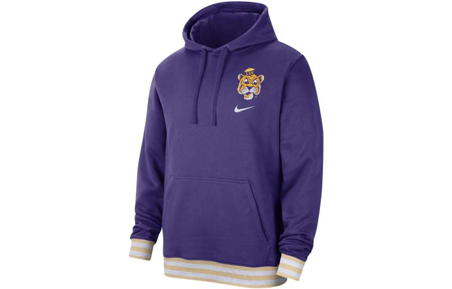 Nike Nike LSU Sweatshirts Men's Palace Purple Hooded Moderate Regular