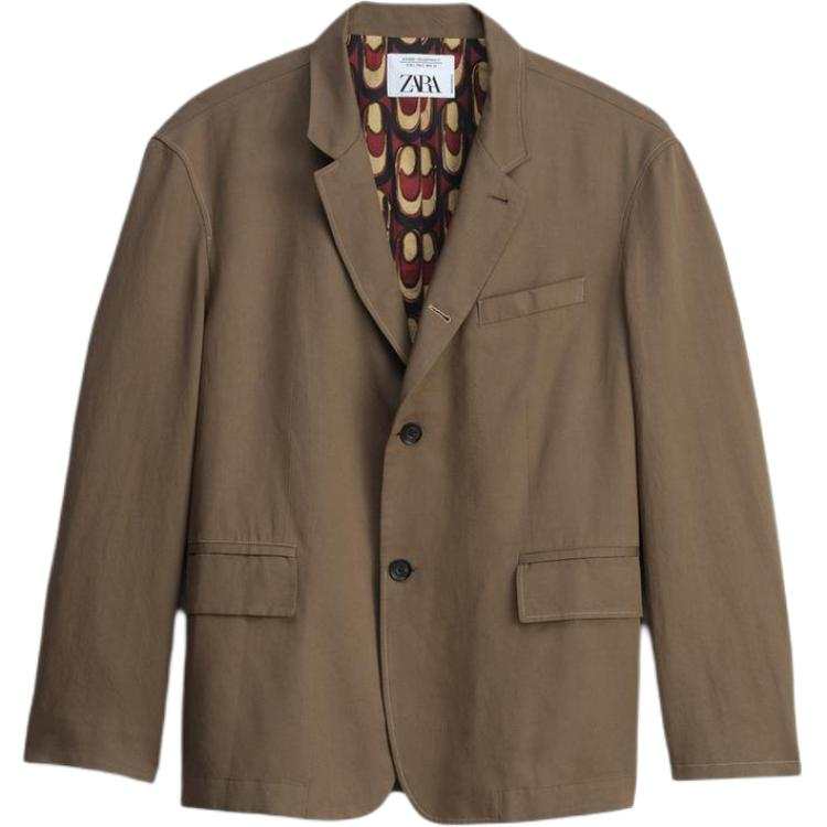 ZARA Business Suits Men's Mink Suit Collar Moderate Business Suit