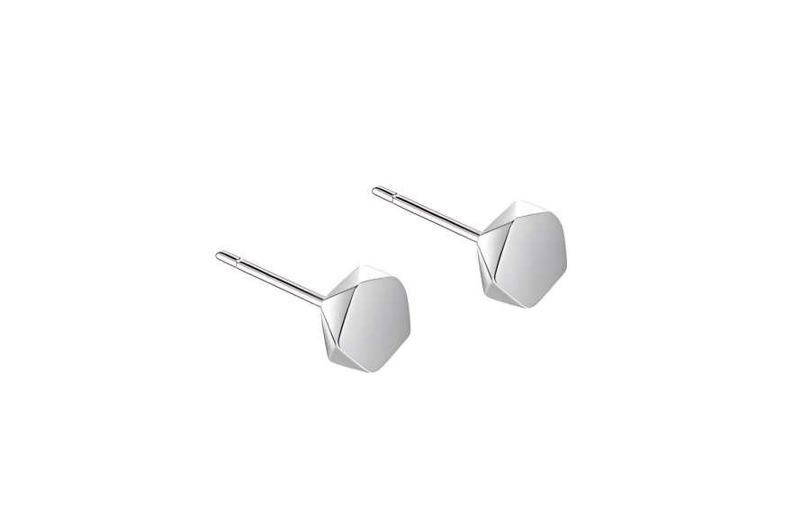 Asia Star 925 Sterling Silver Stud Earrings Unisex